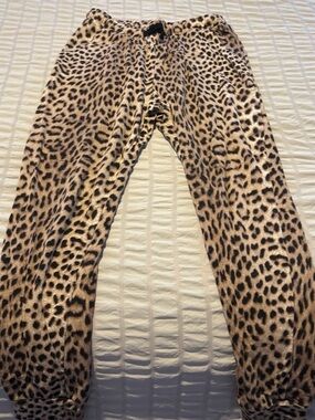 Leopard Print Cozy Lounge Pants - Tan/Black